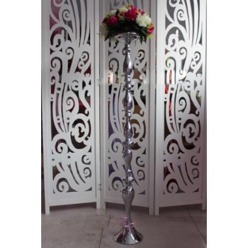 1.1m/43.3" Wedding Decoration Plating Silver T-stage road guide mermaid candle stick road guide road lead 8pcs/lot