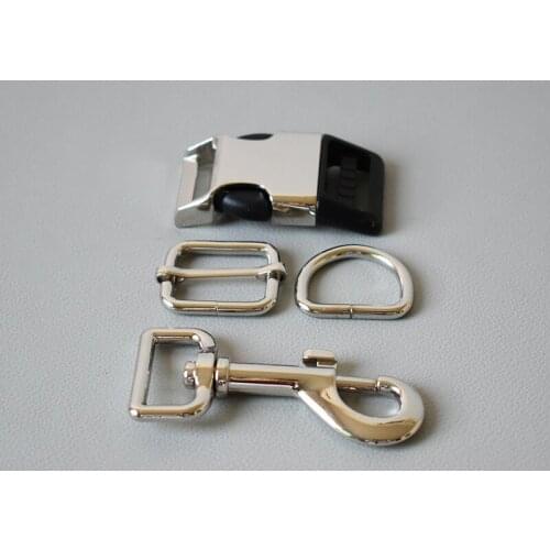 10set 25mm 4-piece/set Metal Side Release Buckles Pack DIY Dog Collar Accessories