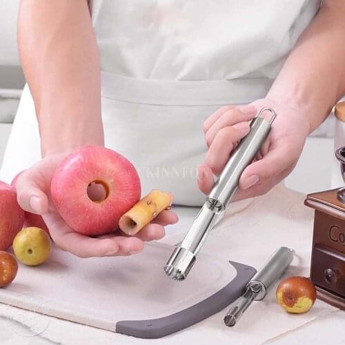 100Pcs/Lot Kitchen Fruit Corer Separator Fruit Apple Pear Peach Coring Device Digging Tool Dining & Bar