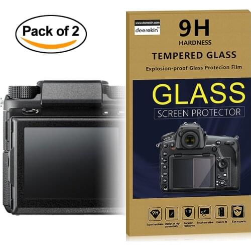 2x Self-Adhesive 0.3mm Glass LCD Screen Protector w/ Top LCD Film for Fujifilm GFX 50S, GFX50S, GFX 50S, GFX50R Digital Camera