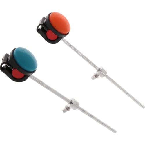 Practical 2Pcs Metal Bass Drum Beaters Silicone Hammer Head for Drummer Percussion Parts