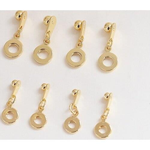 4pcs Copper plating connecting buckle color preservation diy hand-made jewelry material necklace bracelet tail connecting buckle