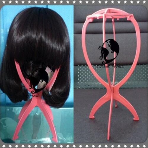 5 Pieces/ Lot Plastic Stable Durable Collapsible Wig Hair Hat Cap Stand Holders Display Free Shipping
