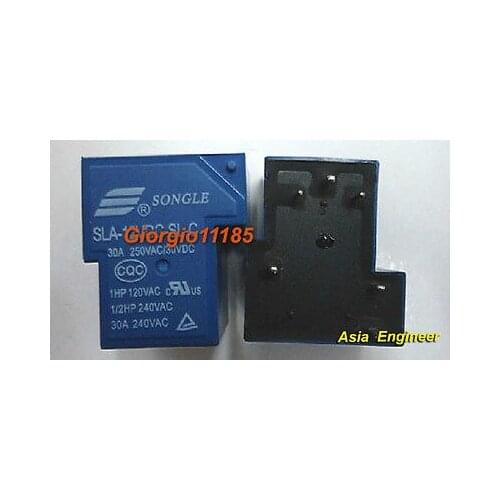 5pcs T90 Coil Relay 9VDC 30A 250VAC 30VDC 6 pin 1NO 1NC SLA-09VDC-SL-C PCB Type