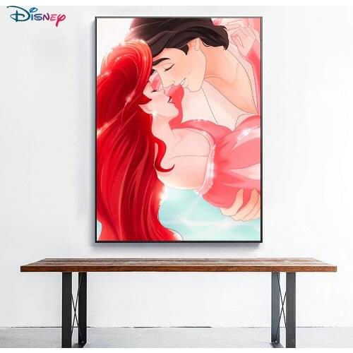 Disney Diamond Painting Princess Prince Full Circle Diamond Embroidery Mosaic Exquisite Interior Decoration Pendant 5D DIY Gift