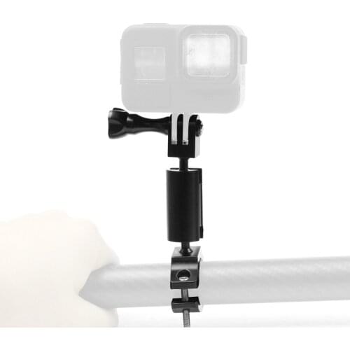 Aluminium Bike Clamp Handlebar Stand SLR Cage Extension Arm Mount Bracket Cold Shoe Adapter for Insta360 One R for Gopro 9 8