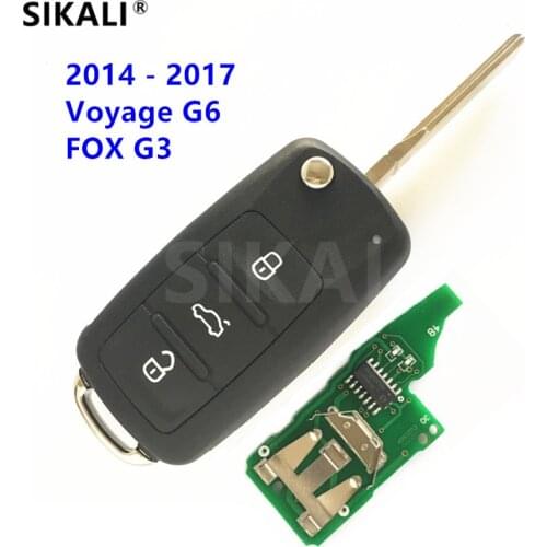 Car Remote Key for FOX CrossFox SpaceFox G3 / GOL G6 / Voyage G6 for VW/VolksWagen 2014 - 2017
