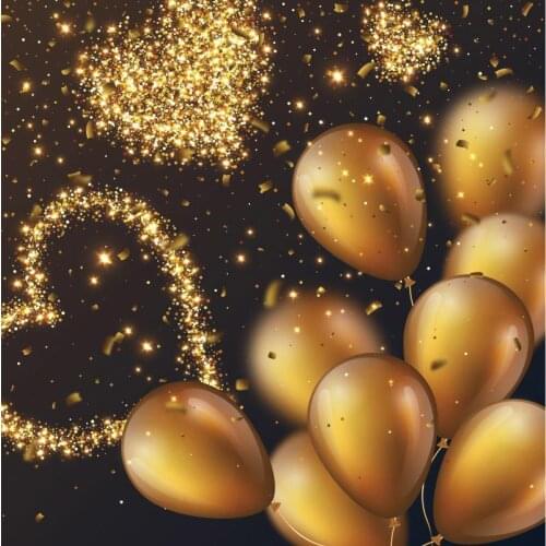 Glitter Golden Love Heart Starry Balloon Newborn Kids Birthday Party Table Decor Photo Background Shiny Backdrops Photography