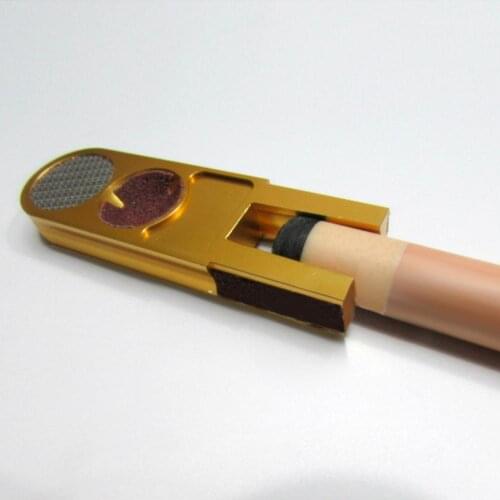 Wooden Cue Tips Club Grinder Small Practical Prick Radian Billiards Cue Tips 2 in 1 Multifunction Burnisher