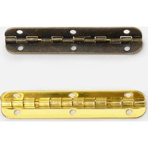 Aluminum Alloy Cabinet Door Luggage Hinges 6 Holes Jewelry Wood Boxes Hinge Furniture Decoration With Screws