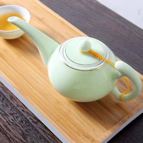 Porcelain Chinese Kung Fu Teapot Big Ceramic Xi Shi Kettle Brief Tieguanyin Oolong Pot Creative Teaware