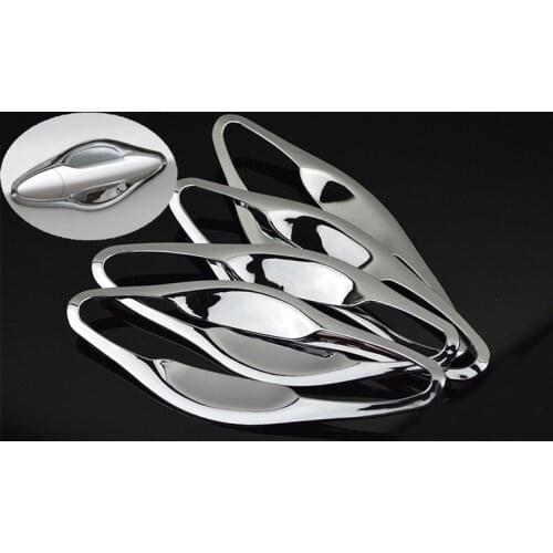 FUNDUOO For Hyundai Verna 2010 2011 2012 2013 New Chrome Car Door Handle Cup Bowl Cover Trim Sticker Free Shipping