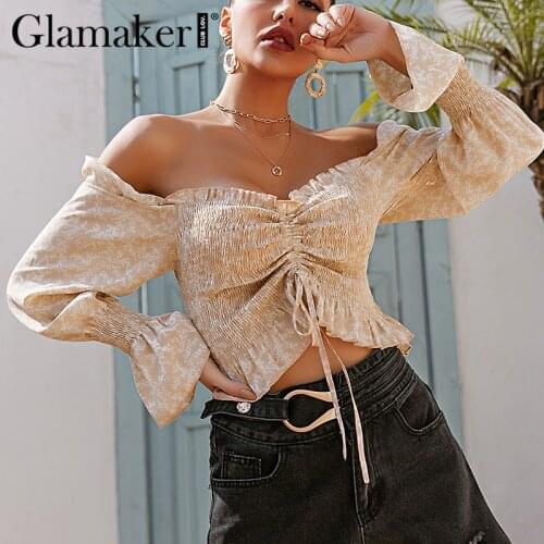Блузки с принтом Glamaker China At AliExpress