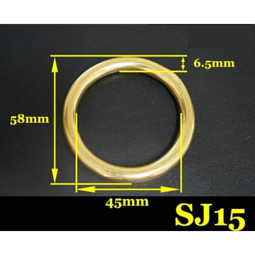 50PCS/LOT 45X58X6.5MM Brass Round O Ring Yellow Copper Forged And Seamless Hardware Accessories