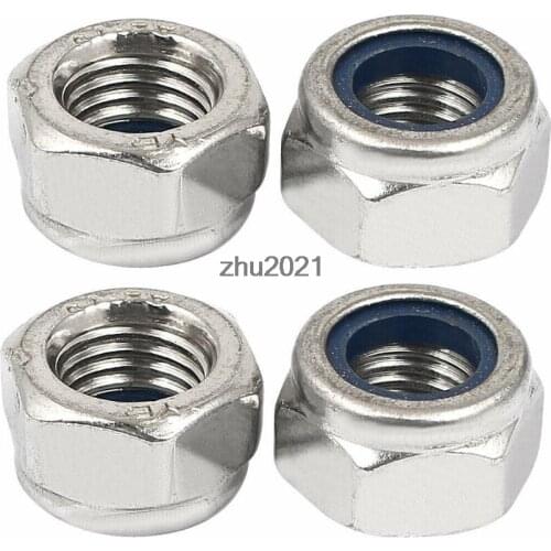 M3M4M5M8M10M12 Thread 1.5mm Pitch Nylock Self-Locking Nylon Insert Hex Lock Nuts 5pcs