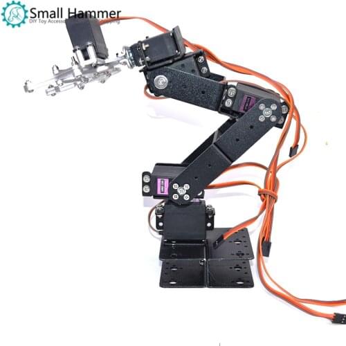 Manipulator 6 direction freedom mechanical robot arm three-dimensional rotation 6 Servo Motor metal gear for Arduino
