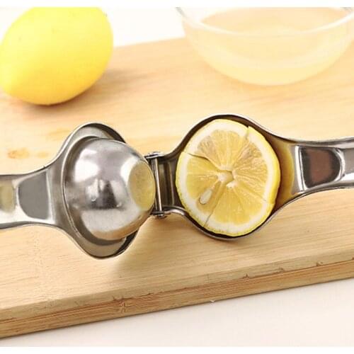 Multifunctional Mini Lemon Squeezer Rust-Proof Stainless Steel Fruit Vegetable Hand Juicer Fast Handle Press Kitchen Tool