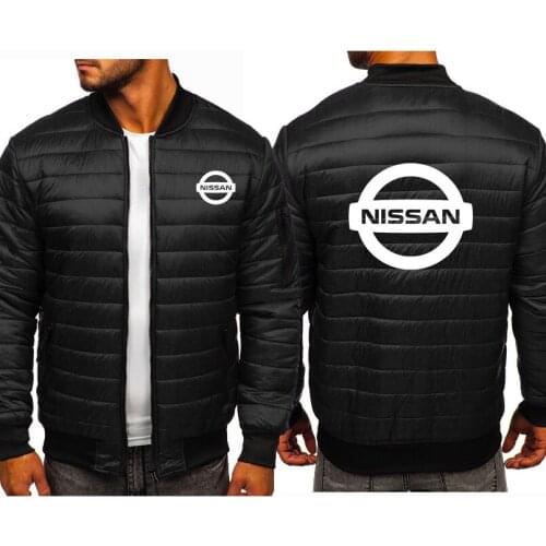 Fashion Thicken Warm coats Mens pullover Nissan car logo printing Fashion high quality Winter fleece padded warm jacket