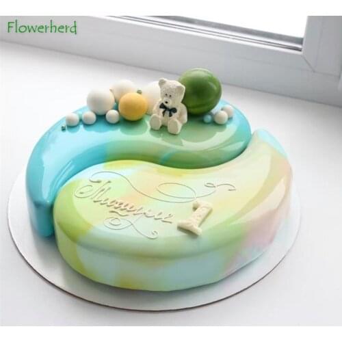Mousse Cake Silicone Mold Yin Yang Tai Chi Baking Tools Handmade Soap French Dessert Mold Cake Decoration Tools Cake Pop Mold