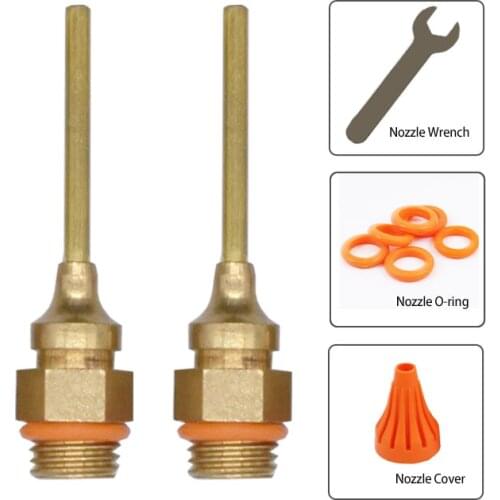 1.5x55mm1.8x55mm Hot Melt Glue Gun Nozzle Small-bore Nozzle Long Copper Nozzle with Gum cover Glue Gun Replaceable Accessories