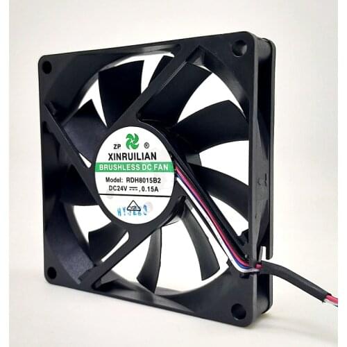 New 80mm fan 8015 24V double ball mute fan RDH8015B2 8cm ultra thin PWM inverter fan