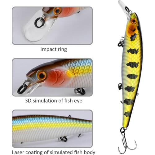 9.7cm 9.8g Floating Fishing Baits Sinking Wobblers Artificial Bionic Mandarin Fish Lures Fishing Crankbait Fishing Tackle Lure