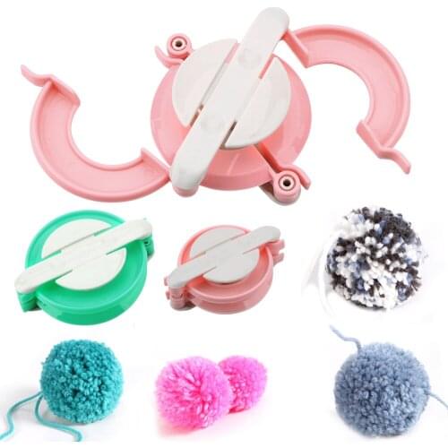 Pompom Yarn Making Tools Pompom Maker 4 Sizes Ball Weaver Needle Craft Needlework Knitting Tools DIY Weaving Wool