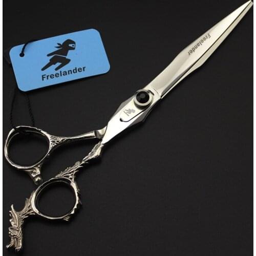 Freelander Professional 7 inch Sliver Straight Cutting Pets Shears Sharp Edge Scissors Dog Pet Grooming Dog Hair Clipper