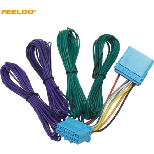FEELDO 1Set Car Radio Wire Harness Adapter For Honda(1998-2013) Stereo Radio Male Connector To Female Connector