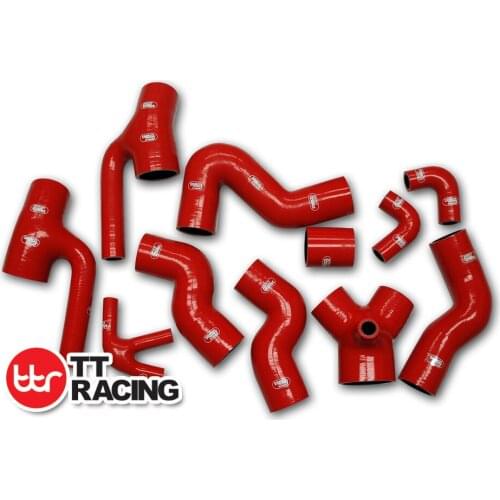 SA1063RE - Silicone Turbo Boost Hose Kit 2xDOHC fits Allroad Audi S4 B5 2.7 L V6 RED
