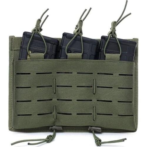 Tactical MOLLE Panel Triple Mag Pouch Military Hunting Pouch Tactical Vest Magazine Pouch Hunting Airsoft For JPC CPC AVS Vest