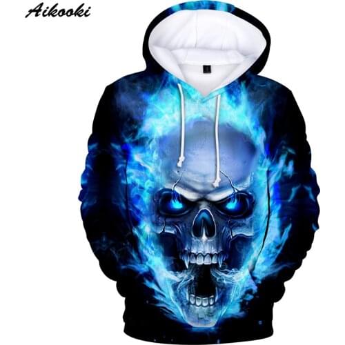 Sidno Hot Sale Skull 3D Hoodies Men/Women Autumn Fashion Personality Sweatshirts 3D Print Skull Mens Hoodie Top Clothes