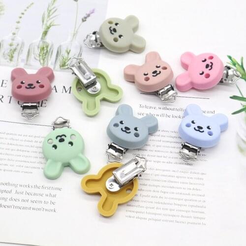 TYRY.HU 3PC/Lot Cartoon Silicone Beads BPA Free Cat Pearl Beads Teething Toys Baby DIY Animal Fox Rodent Silicone Baby Teether