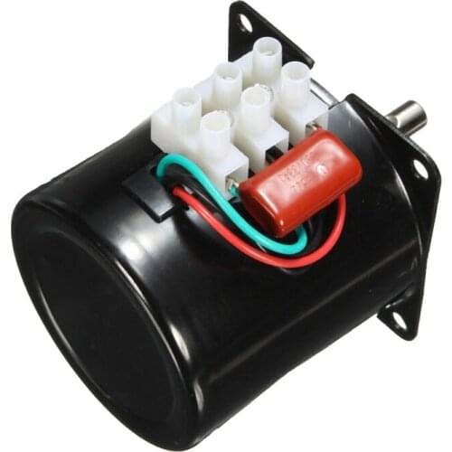 Hugwit Enhanced Synchronous Motor 68KTYZ AC Motor Slow Speed Motor Low Speed Motor Micro Motor with Bracket