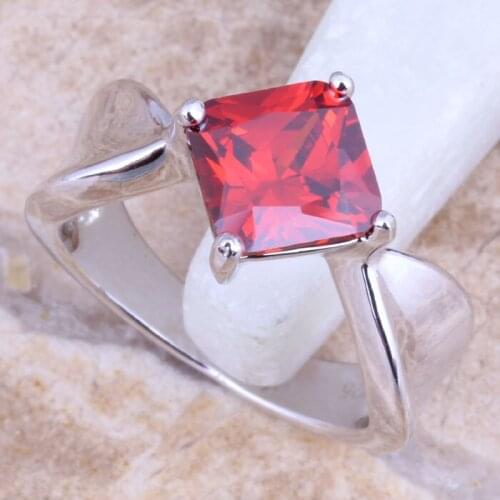 Magnificent Red Garnet Silver Plated Grade Ring Size 6 / 7 / 8 / 9 / 10 R1523