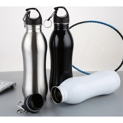 New 750ml Large Capacity Bicycle Stainless steel my water bottle portable Mountaineering buckle sports kettle outdoor travel cup