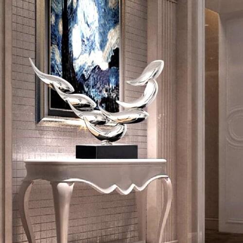 Wealth rolling sculpture decoration creative soft decoration hotel living room electroplating art decoration