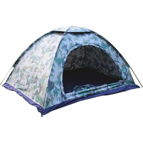 High Quality 2 Person Waterproof Oxford Cloth Single-layer Single-layer Camouflage Tent Outdoor Camping Portable