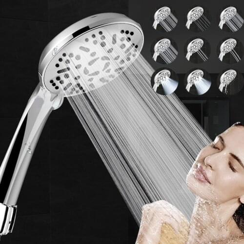 Zhangji 12 cm 9 Spray Modes Setting Universal Adjustable Shower Head High-Pressure Water Saving Massage ShowerHead Bathroom