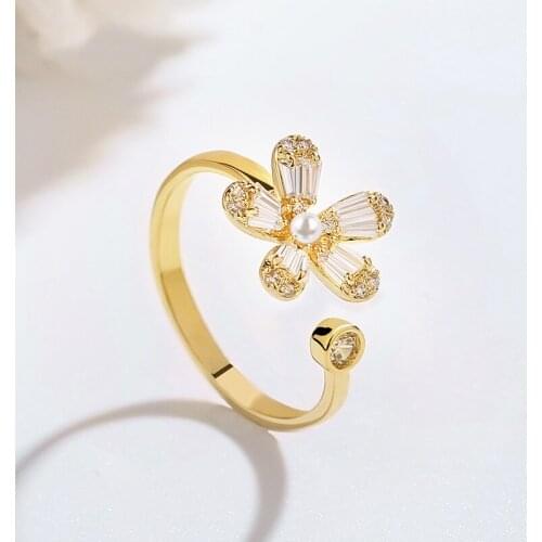 Classic Engagement Ring Flower Design AAA Clear Cubic Zircon Female Women Wedding Band CZ Rings Jewelry Accessories Free Ship