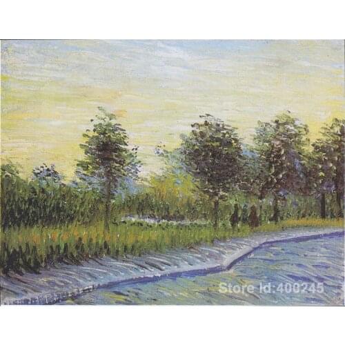 Famous Oil painting Way in the Voyer d Argenson Park in Asnieres Vincent Van Gogh reproductions Art High quality Hand painted