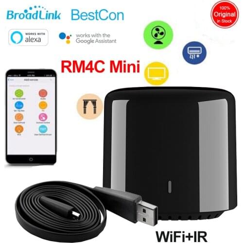 1/2/3/4/5 PCS Broadlink RM4C Mini BestCon Smart Home Universal WiFi/IR Wireless Remote Controller Works with Alexa Google Home