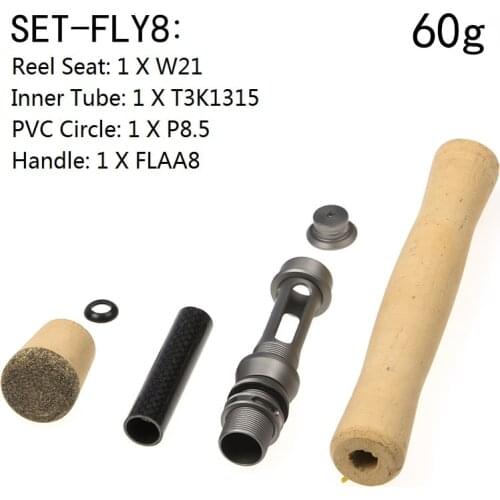 1 Set Fishing Rod Reel Seat Wood EVA Handle Split Cork Rear Grip for Baitcast Fishing Rod Reel DIY Fishing Rod Repair Parts Kit