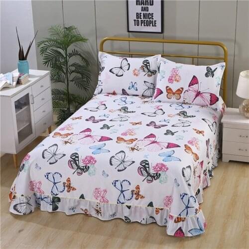 1 pc 100% Cotton High Quality Super Soft Active Printed Cloth Flat Sheet Bed Sheet Can Be Custom Size
