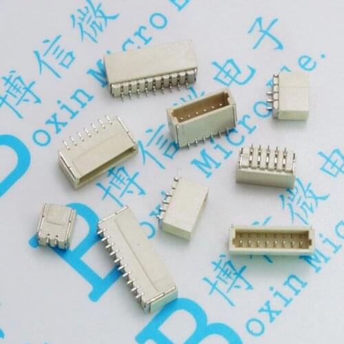 100PCS/Lot 1.0mm SMD Pitch Jack Connector JST SMT Horizontal-Type 2P/3P/4P/5P/6P/7P/8P/9P/10P