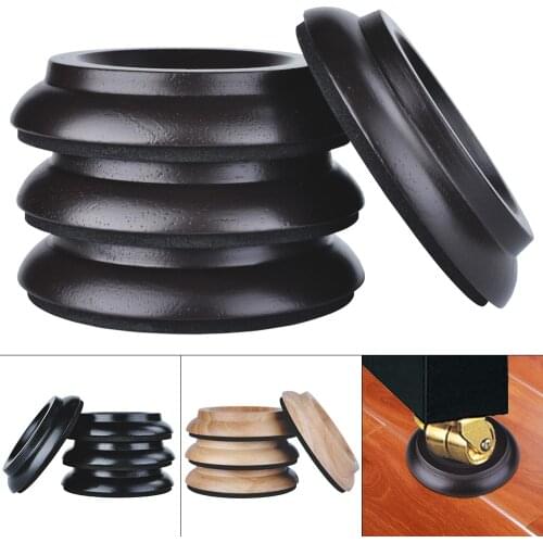 4pcs/lot Wood Vertical Piano Mats Foot Caster Cups Soundproof Shockproof and Moistureproof with EVA Mat Black / Brown / Wood