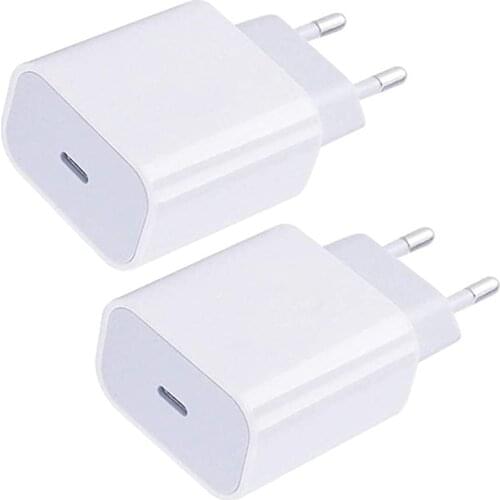 18W USB C Power Adapter Charger US EU Plug PD 18W Smart Phone Fast Charger for iPhone 12 11 Pro Xs X Power Adapter Fast Charging