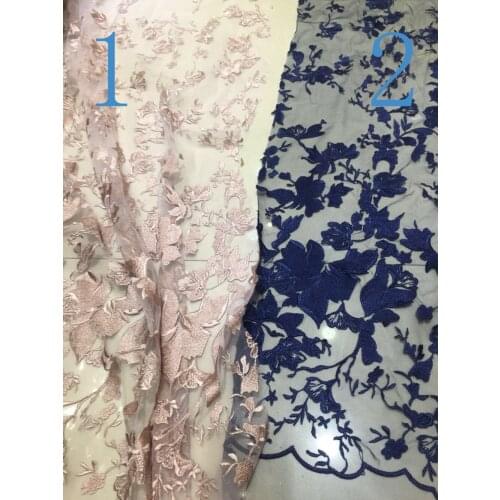 African fabric WH25 2 color embroidery wedding dress net cloth for bridal wedding dress/sawing