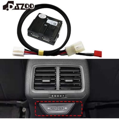 Car Interior Rear Double USB Adapter Charger Socket Armerst USB Wiring Harness For Tiguan 2 MK2 Octavia Superb 5QD 035 726 L