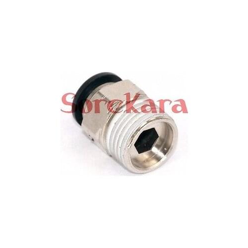 Diameter 5/16" Tube Push in Fitting to 3/8" NPT Male Thread Straight Pneumatic Connector for Air